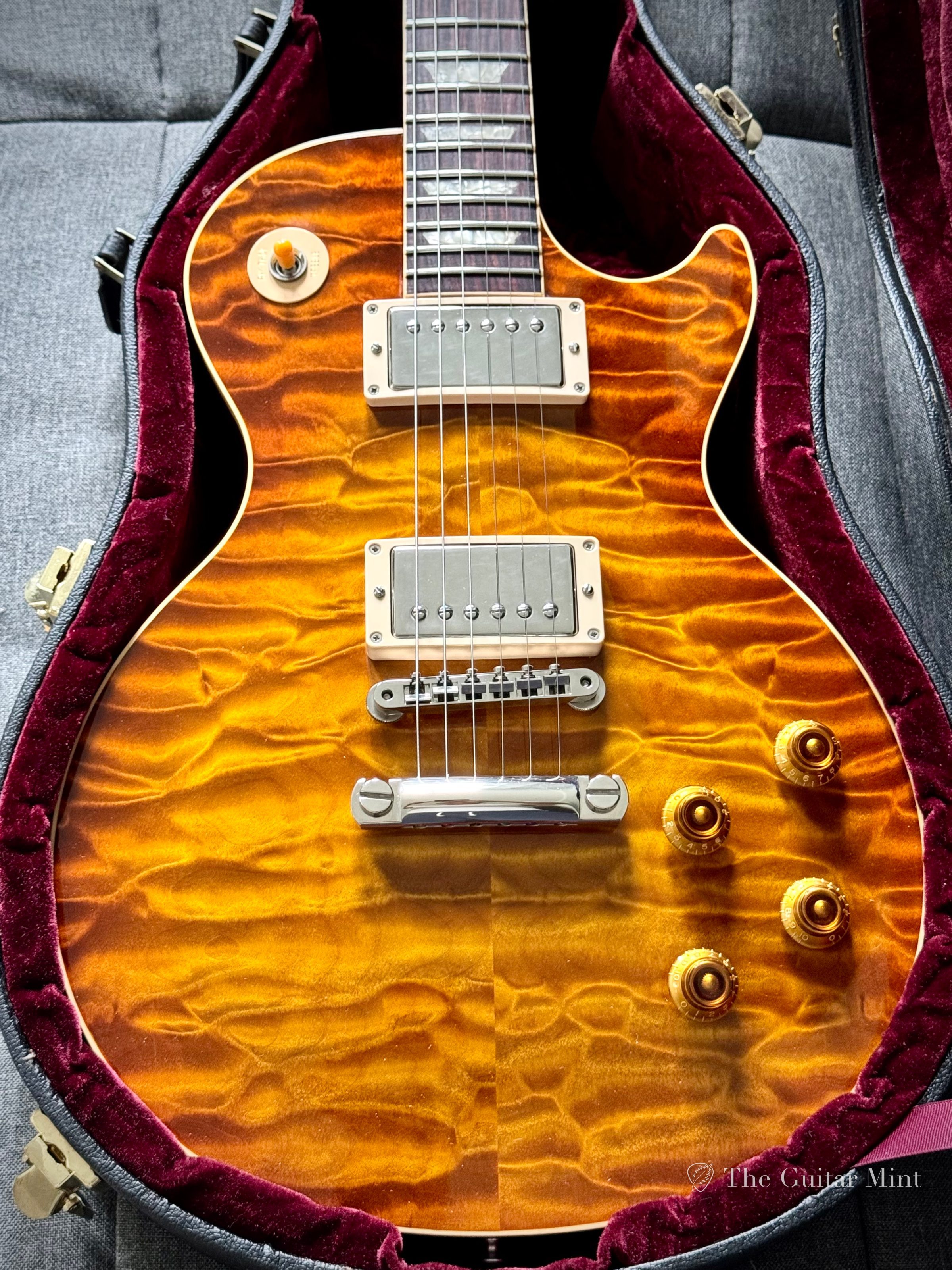 1998 - Gibson Custom Shop Les Paul R9, Monster Quilt, Iced Tea, Mint